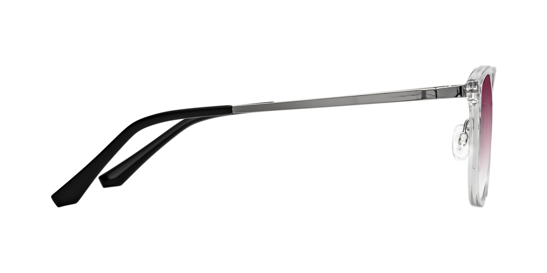 Side of Timeless in Clear with Wine Gradient Lenses