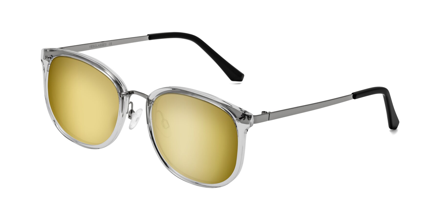 Angle of Timeless in Clear with Gold Mirrored Lenses
