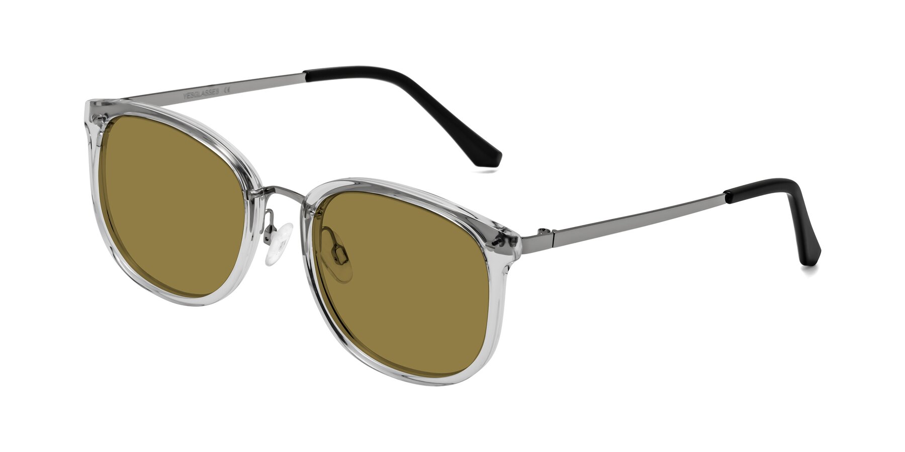 Angle of Timeless in Clear with Brown Polarized Lenses