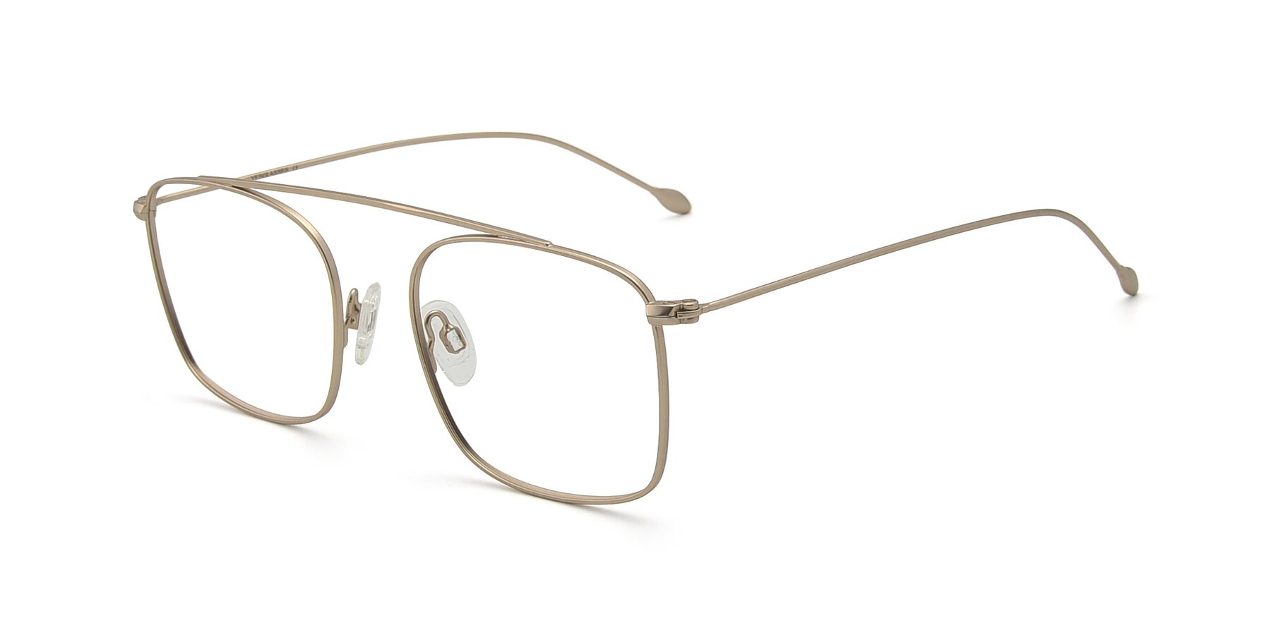 Angle of The Librarian in Copper with Clear Reading Eyeglass Lenses