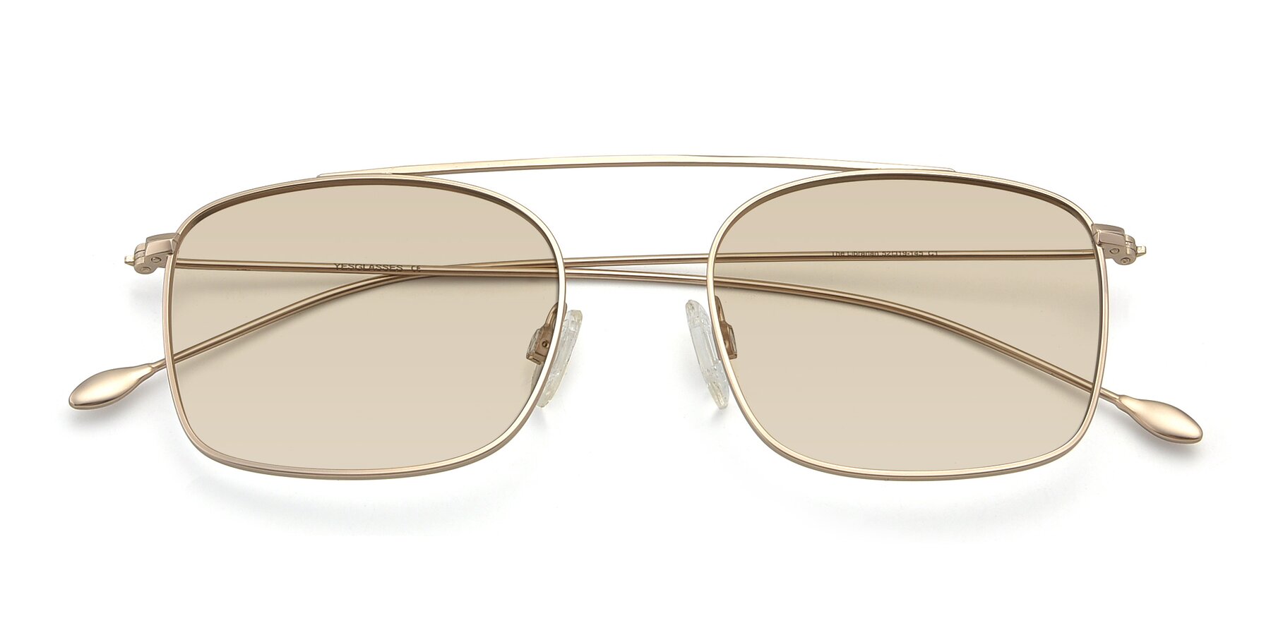 Folded Front of The Librarian in Copper with Light Brown Tinted Lenses