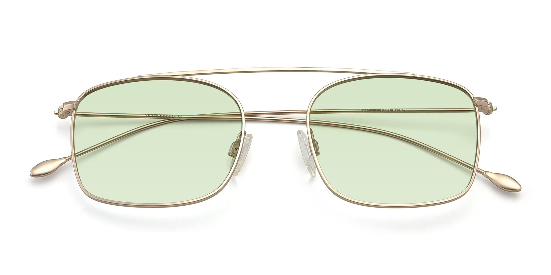 Folded Front of The Librarian in Copper with Light Green Tinted Lenses