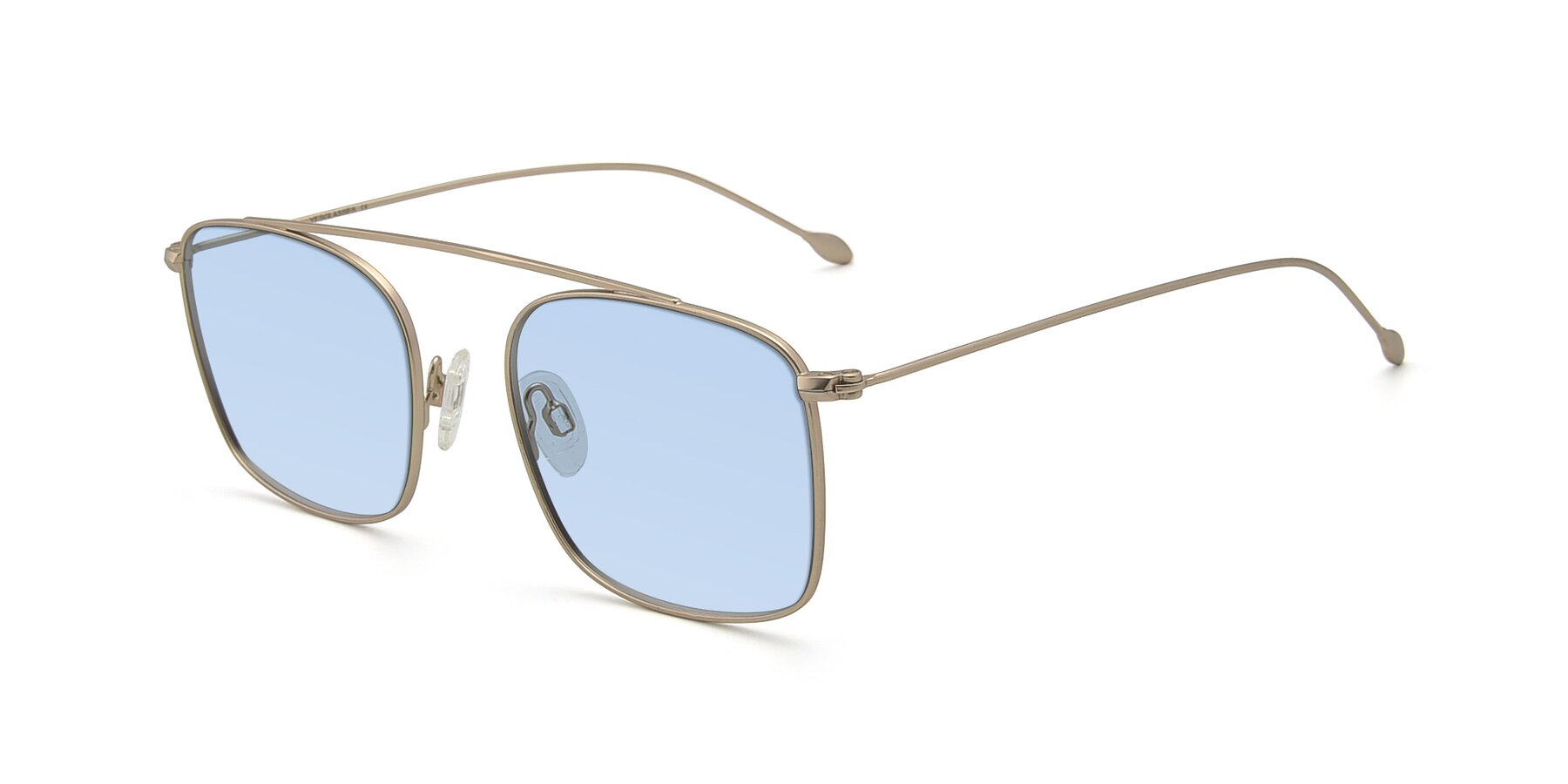Angle of The Librarian in Copper with Light Blue Tinted Lenses