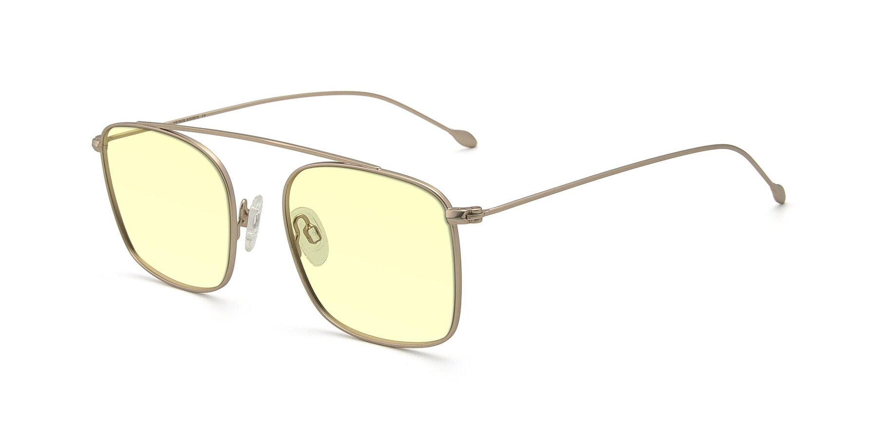Angle of The Librarian in Copper with Light Yellow Tinted Lenses