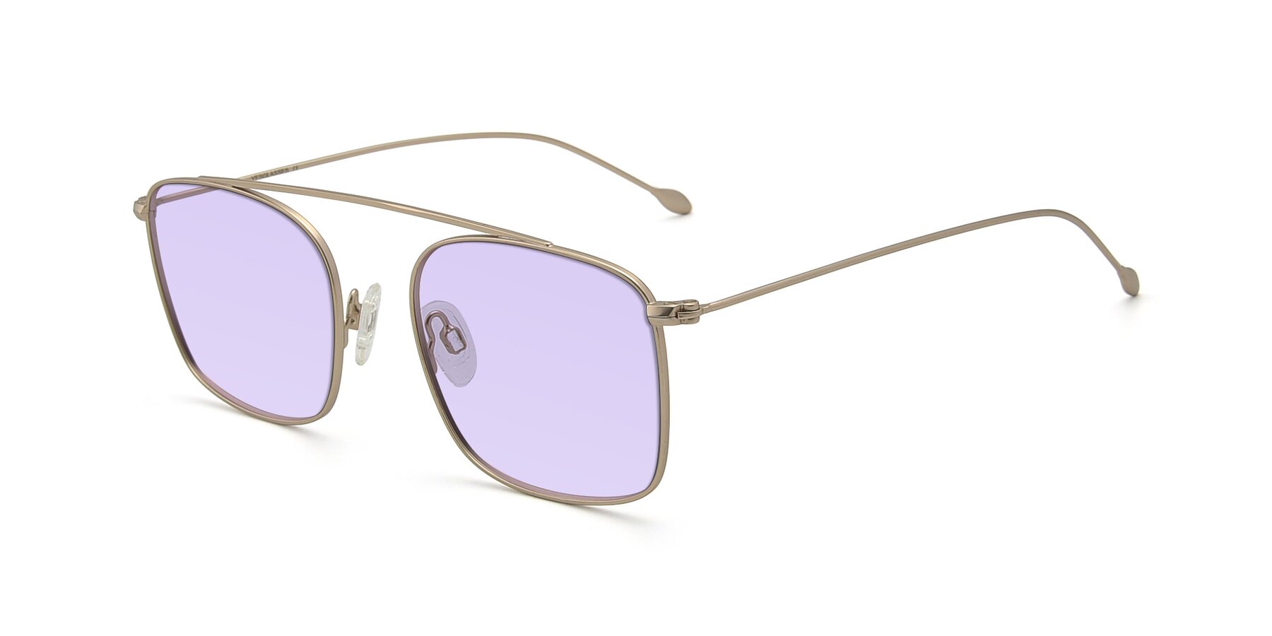 Angle of The Librarian in Copper with Light Purple Tinted Lenses