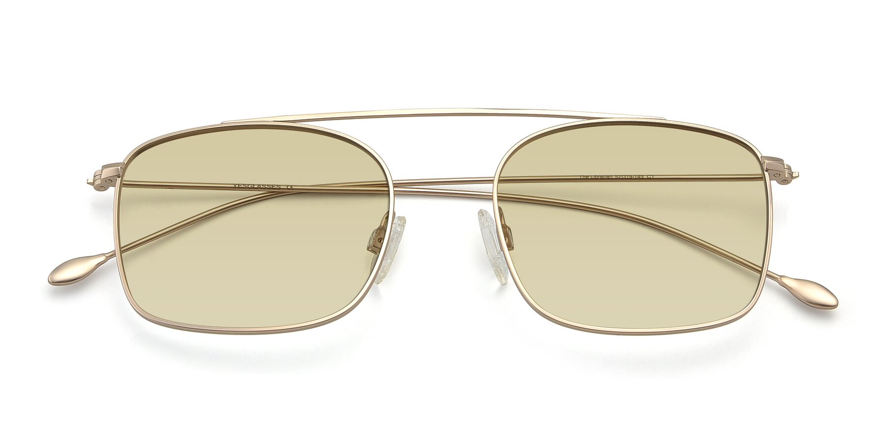 Folded Front of The Librarian in Copper with Light Champagne Tinted Lenses