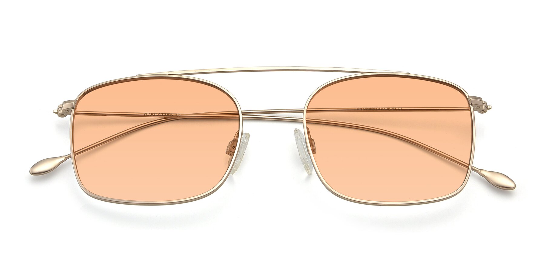 Folded Front of The Librarian in Copper with Light Orange Tinted Lenses
