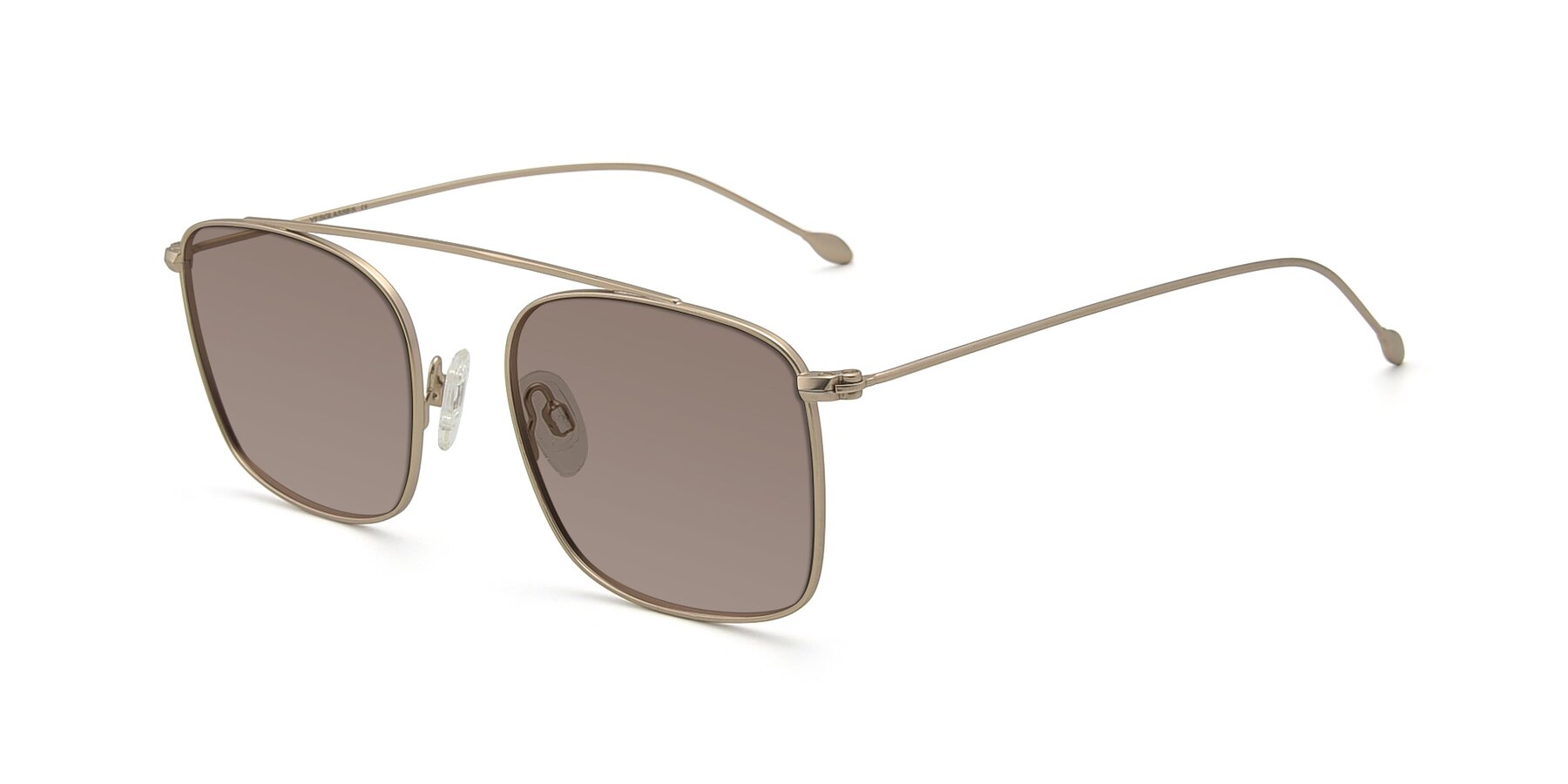 Angle of The Librarian in Copper with Medium Brown Tinted Lenses