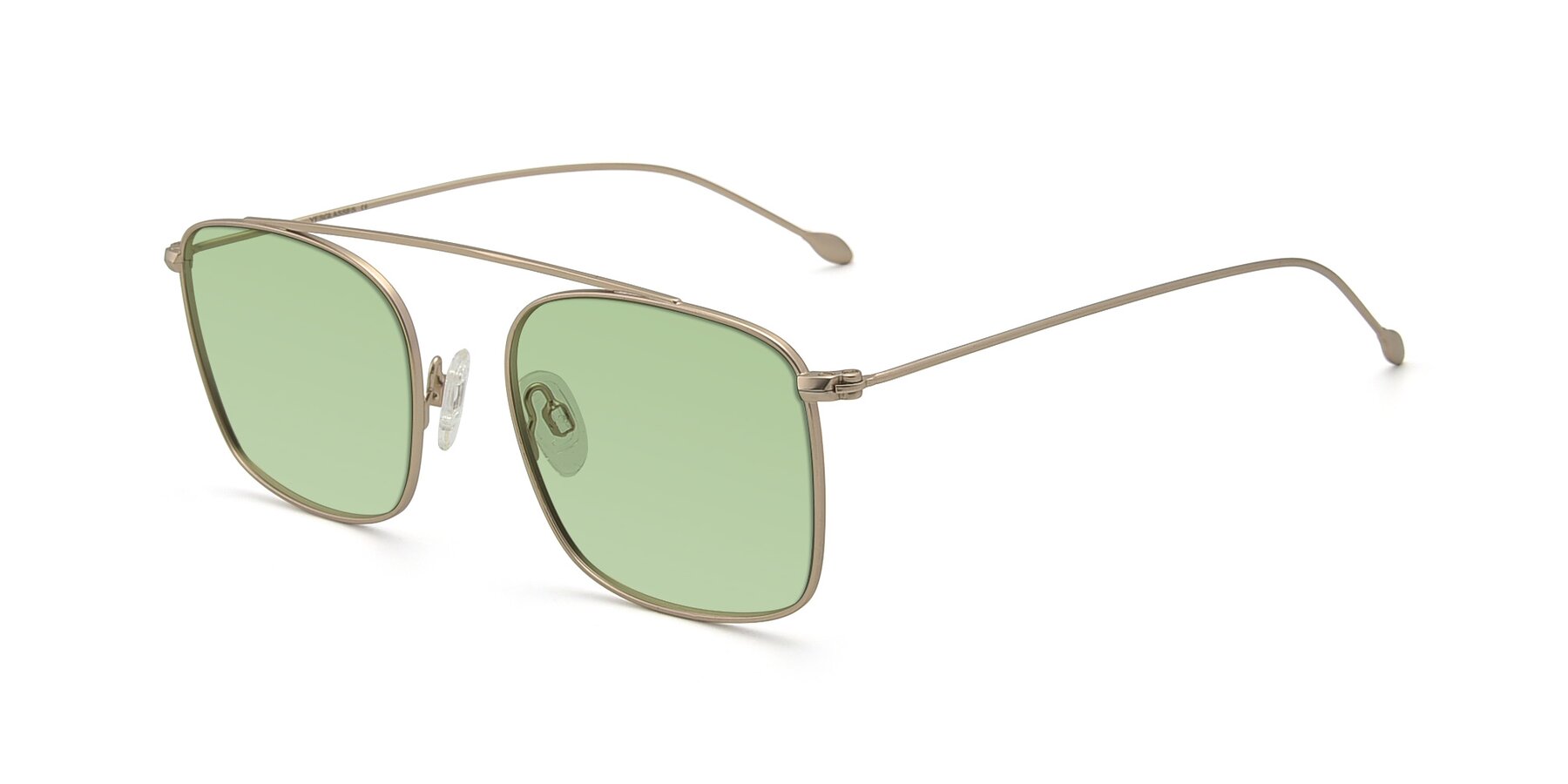 Angle of The Librarian in Copper with Medium Green Tinted Lenses