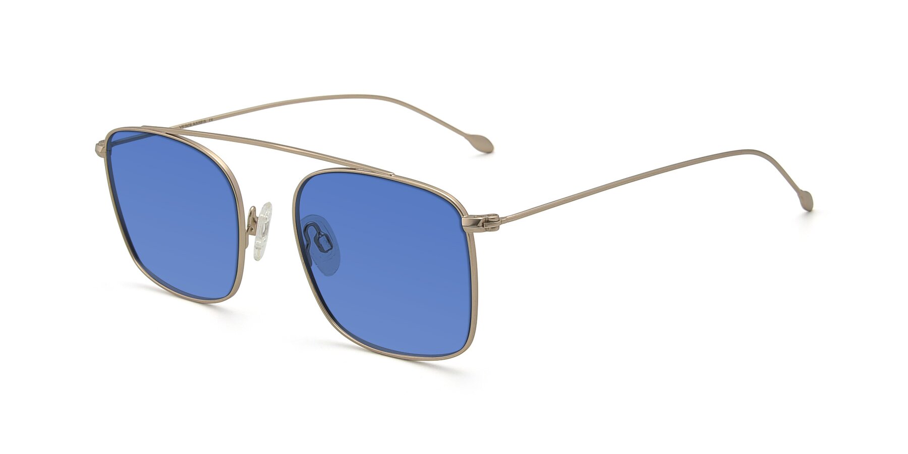 Angle of The Librarian in Copper with Blue Tinted Lenses