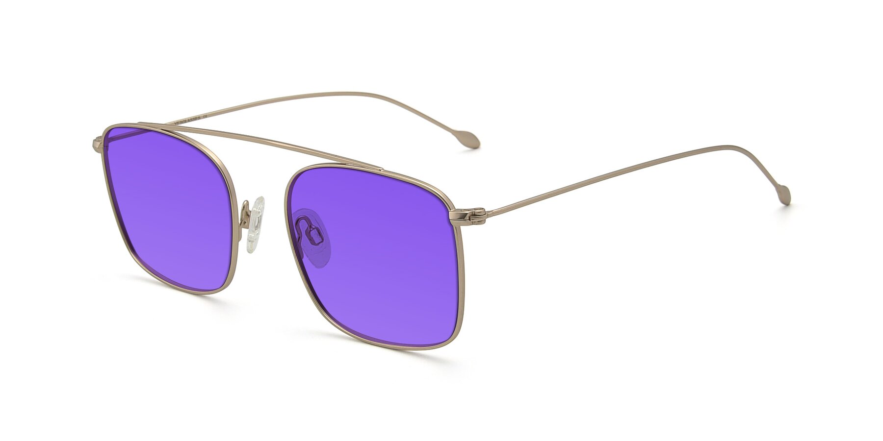 Angle of The Librarian in Copper with Purple Tinted Lenses