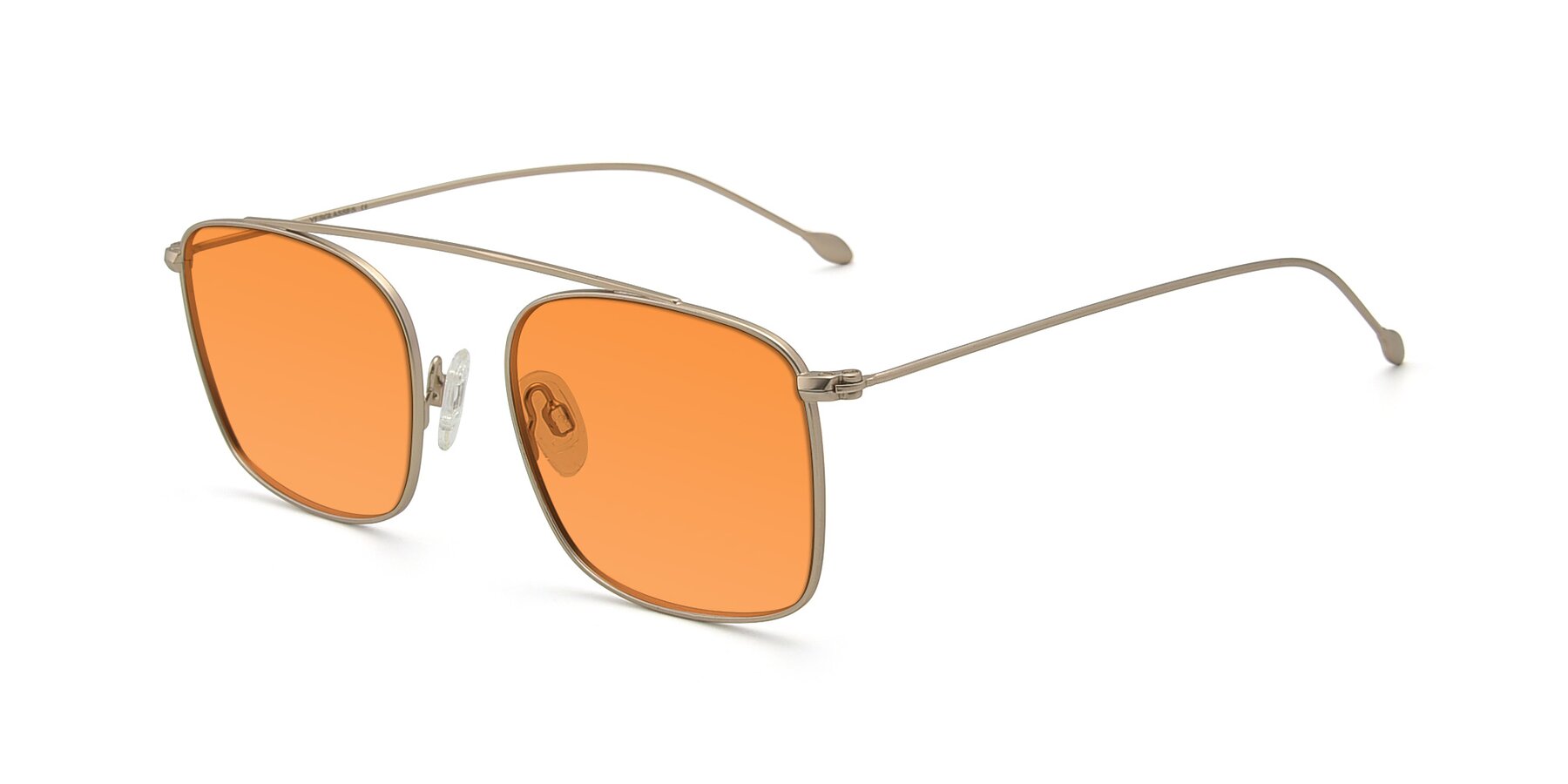Angle of The Librarian in Copper with Orange Tinted Lenses