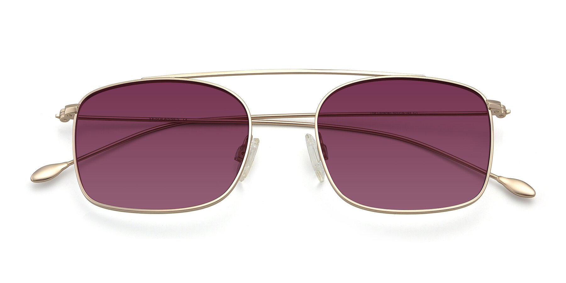 Folded Front of The Librarian in Copper with Wine Tinted Lenses