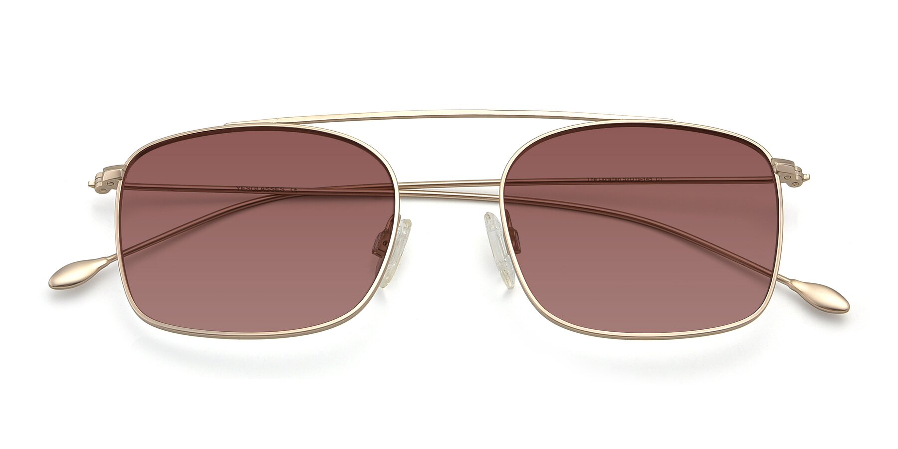 Folded Front of The Librarian in Copper with Garnet Tinted Lenses