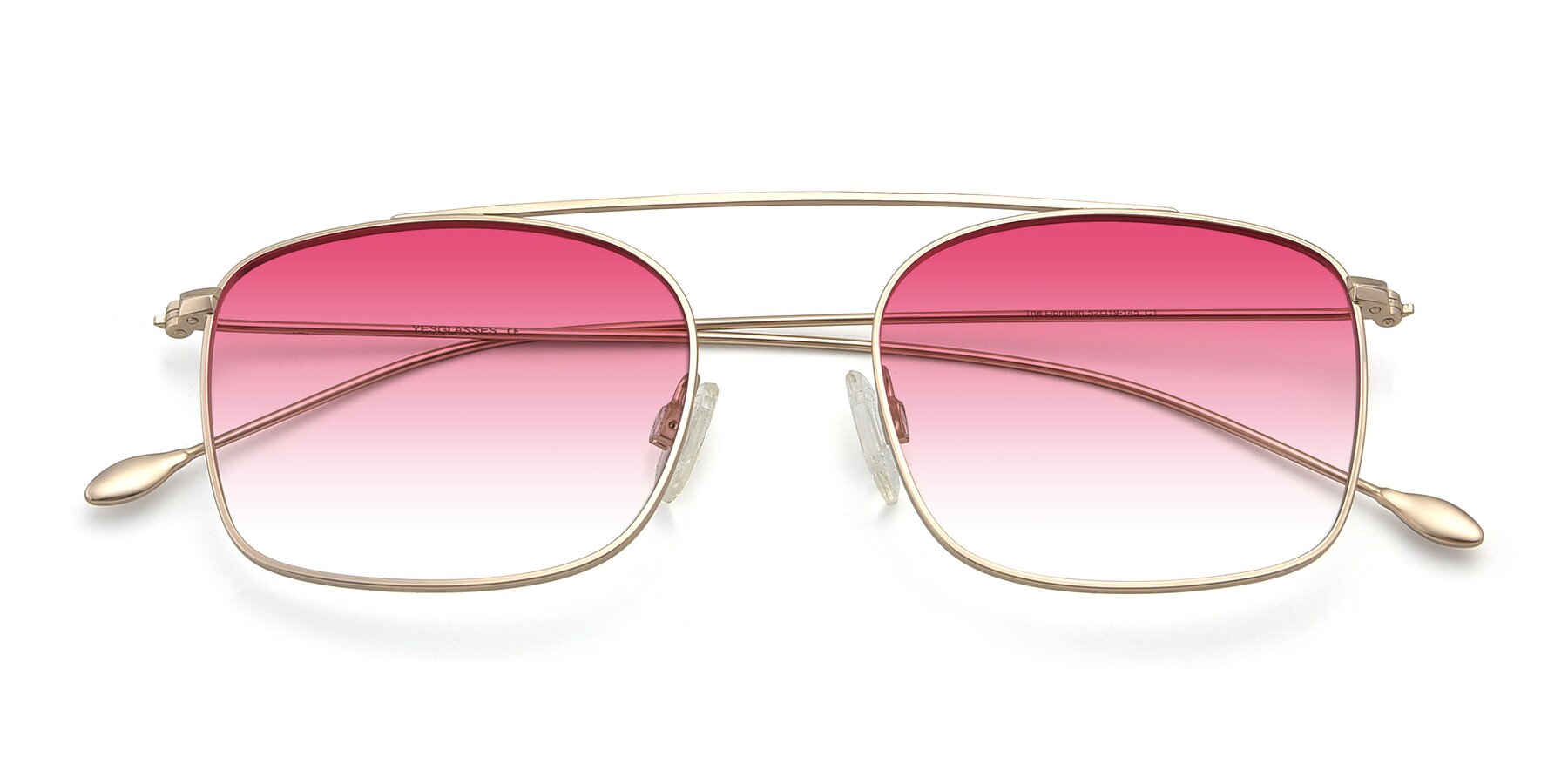 Folded Front of The Librarian in Copper with Pink Gradient Lenses