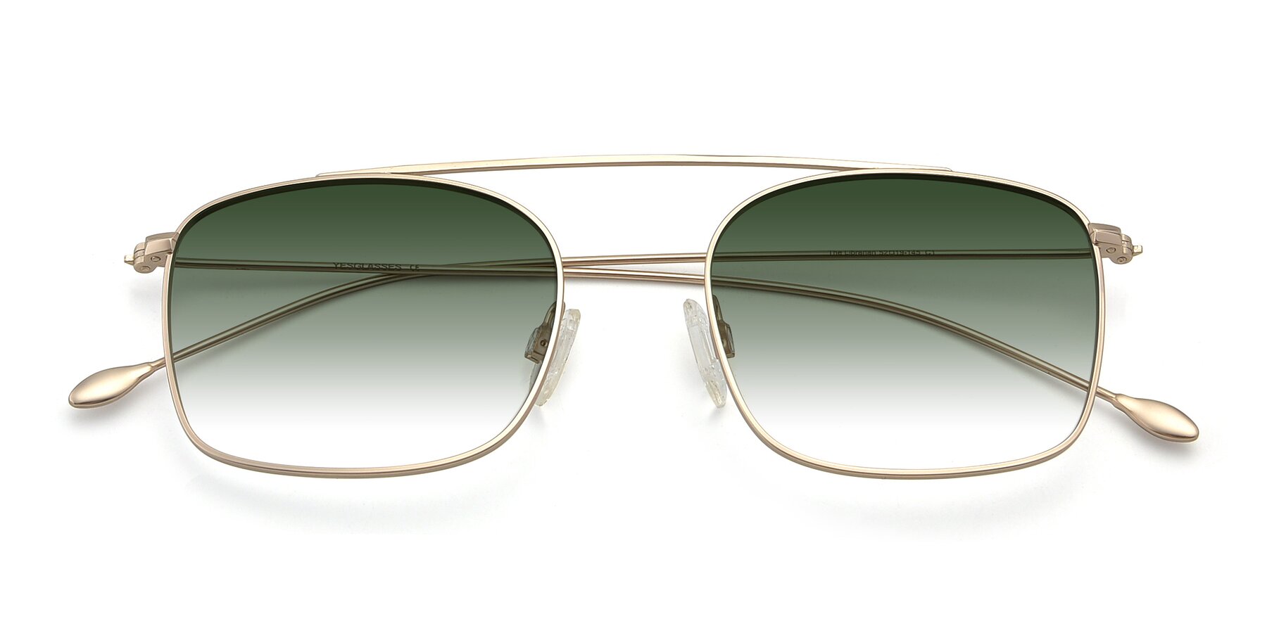 Folded Front of The Librarian in Copper with Green Gradient Lenses