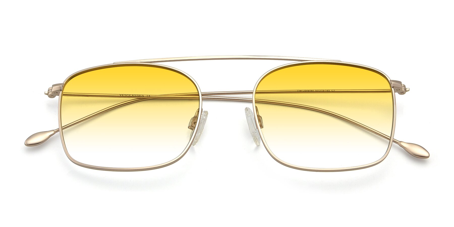 Folded Front of The Librarian in Copper with Yellow Gradient Lenses