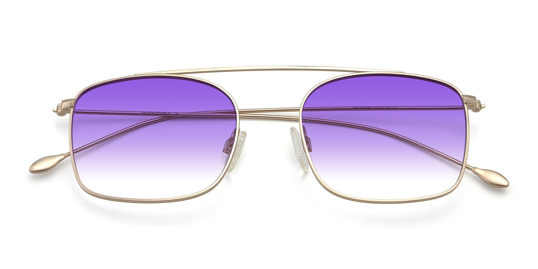 Folded Front of The Librarian in Copper with Purple Gradient Lenses