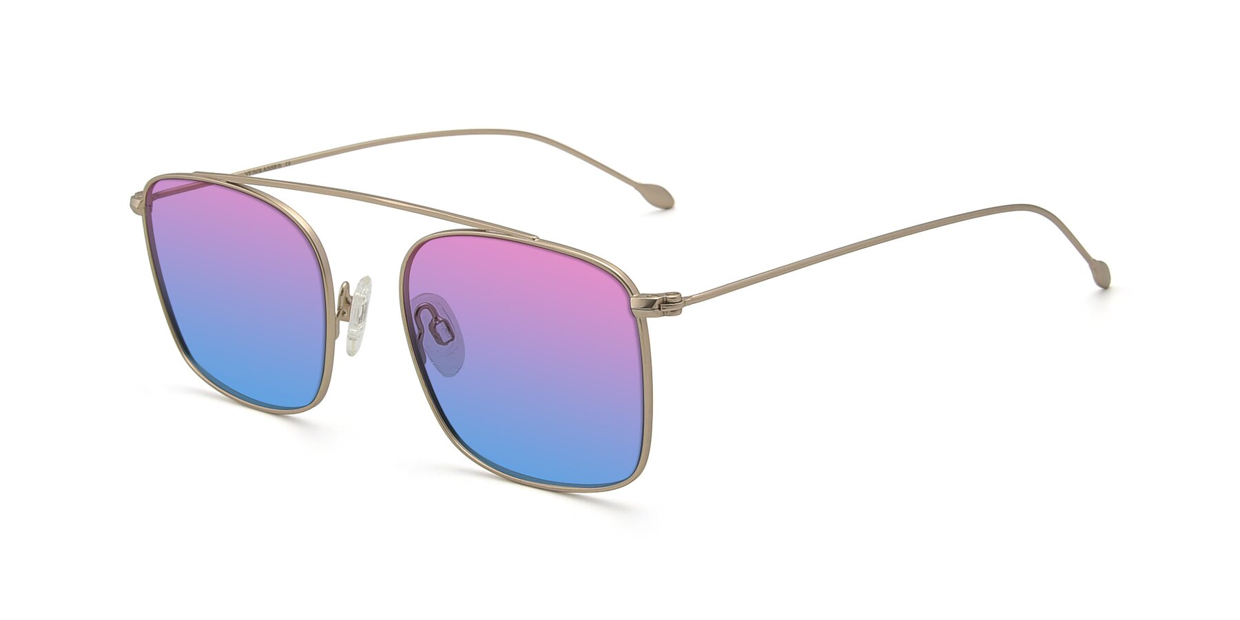 Angle of The Librarian in Copper with Pink / Blue Gradient Lenses