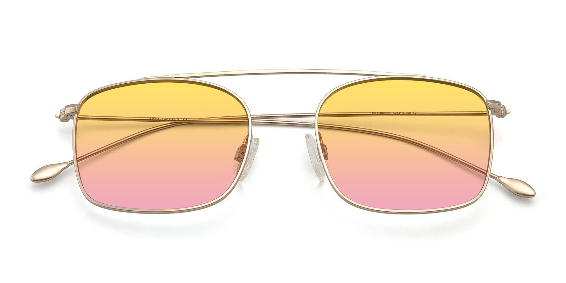 Folded Front of The Librarian in Copper with Yellow / Pink Gradient Lenses