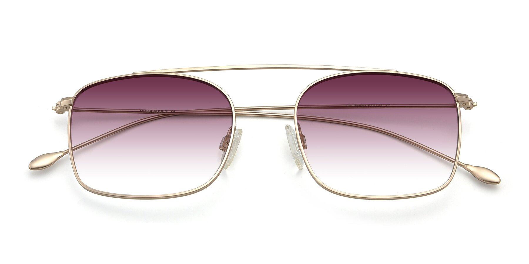 Folded Front of The Librarian in Copper with Wine Gradient Lenses