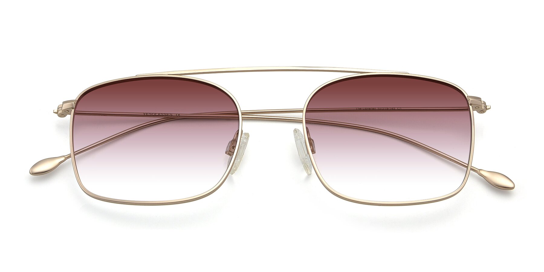 Folded Front of The Librarian in Copper with Garnet Gradient Lenses