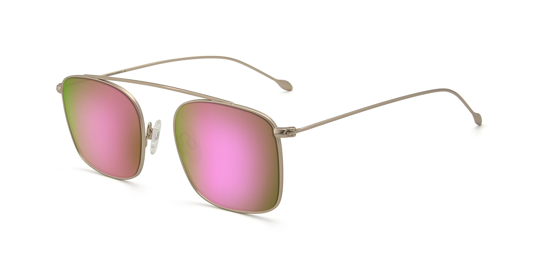 Angle of The Librarian in Copper with Pink Mirrored Lenses