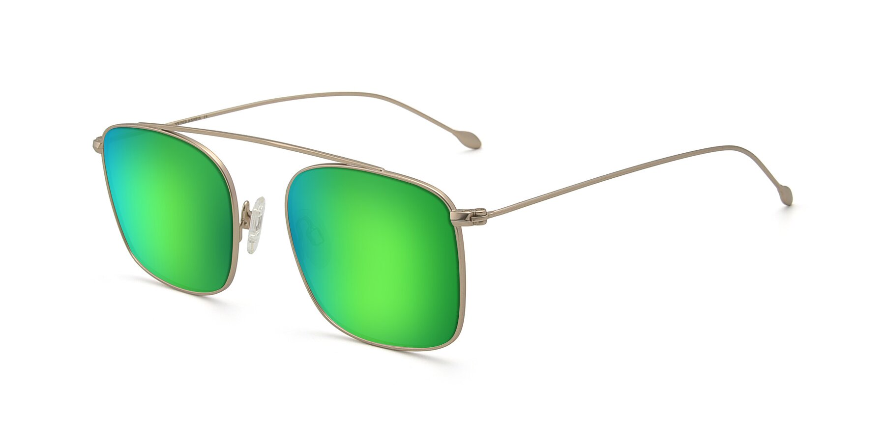 Angle of The Librarian in Copper with Green Mirrored Lenses