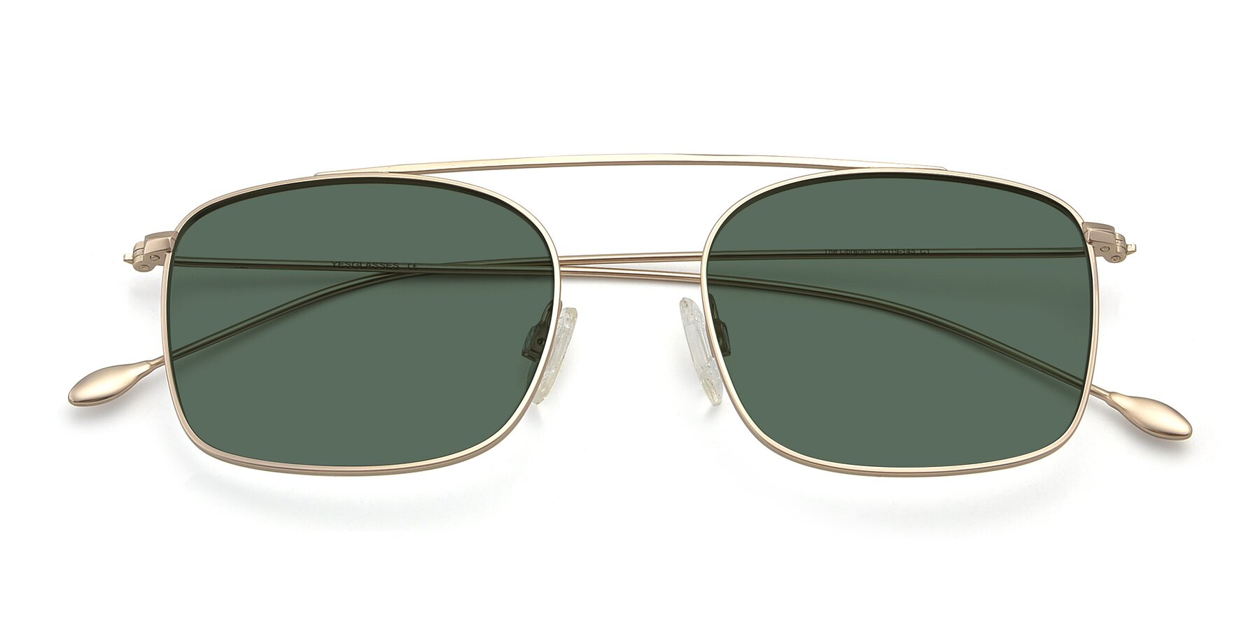Folded Front of The Librarian in Copper with Green Polarized Lenses