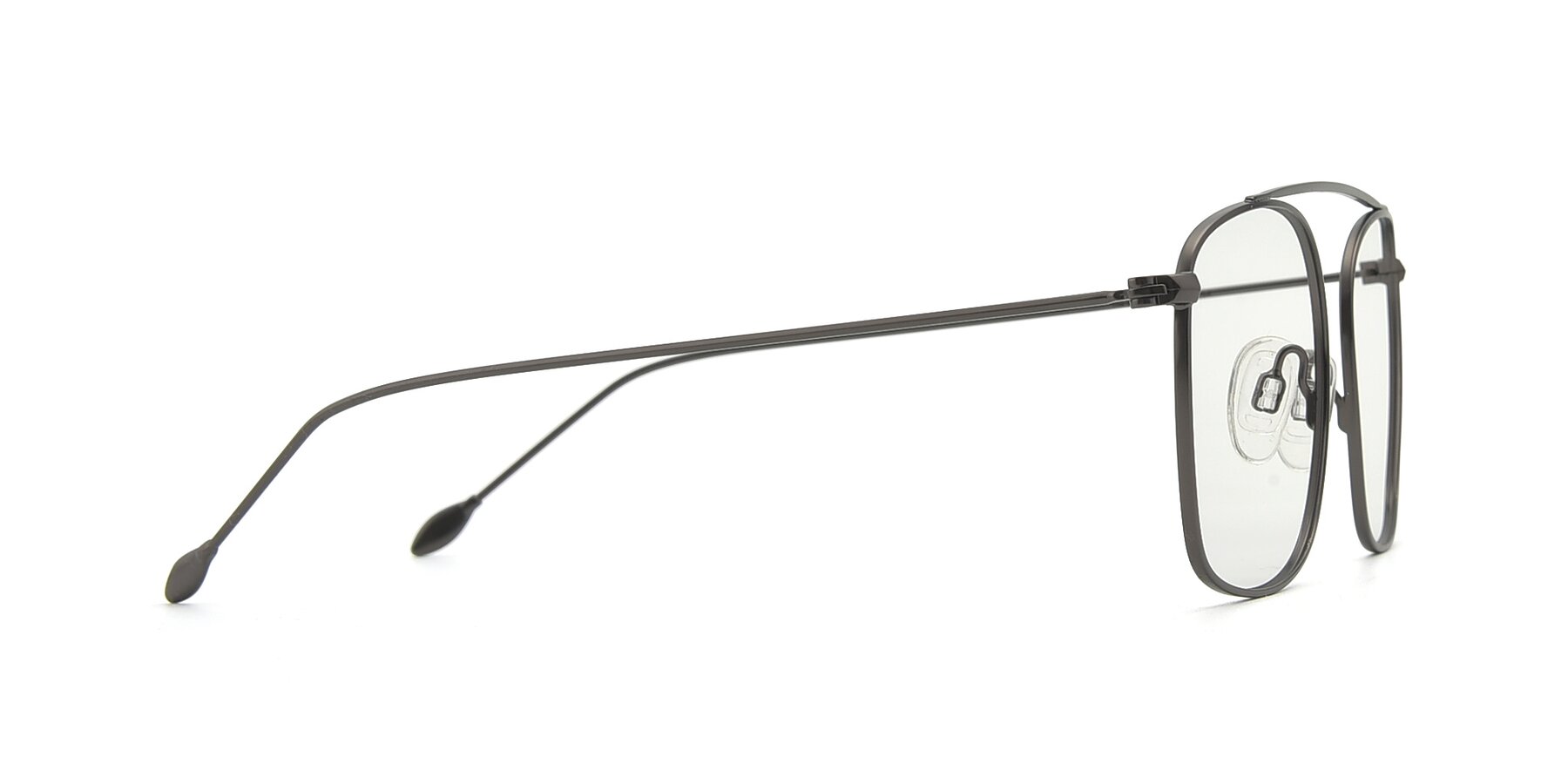 Side of The Librarian in Gunmetal with Clear Eyeglass Lenses