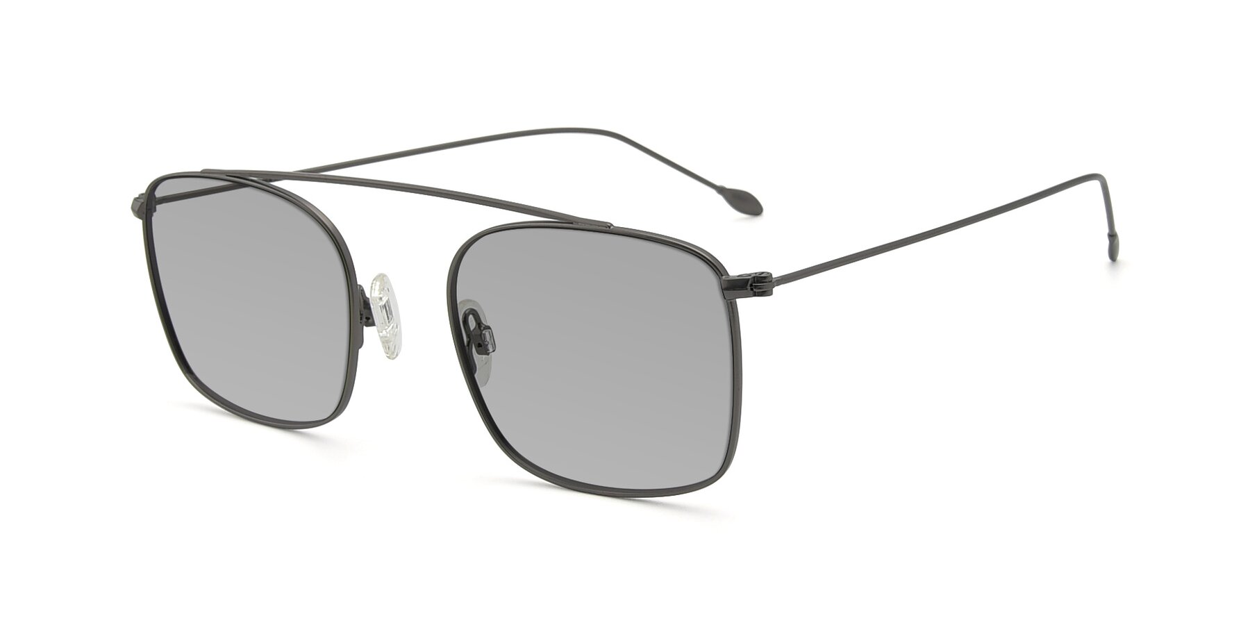 Angle of The Librarian in Gunmetal with Light Gray Tinted Lenses