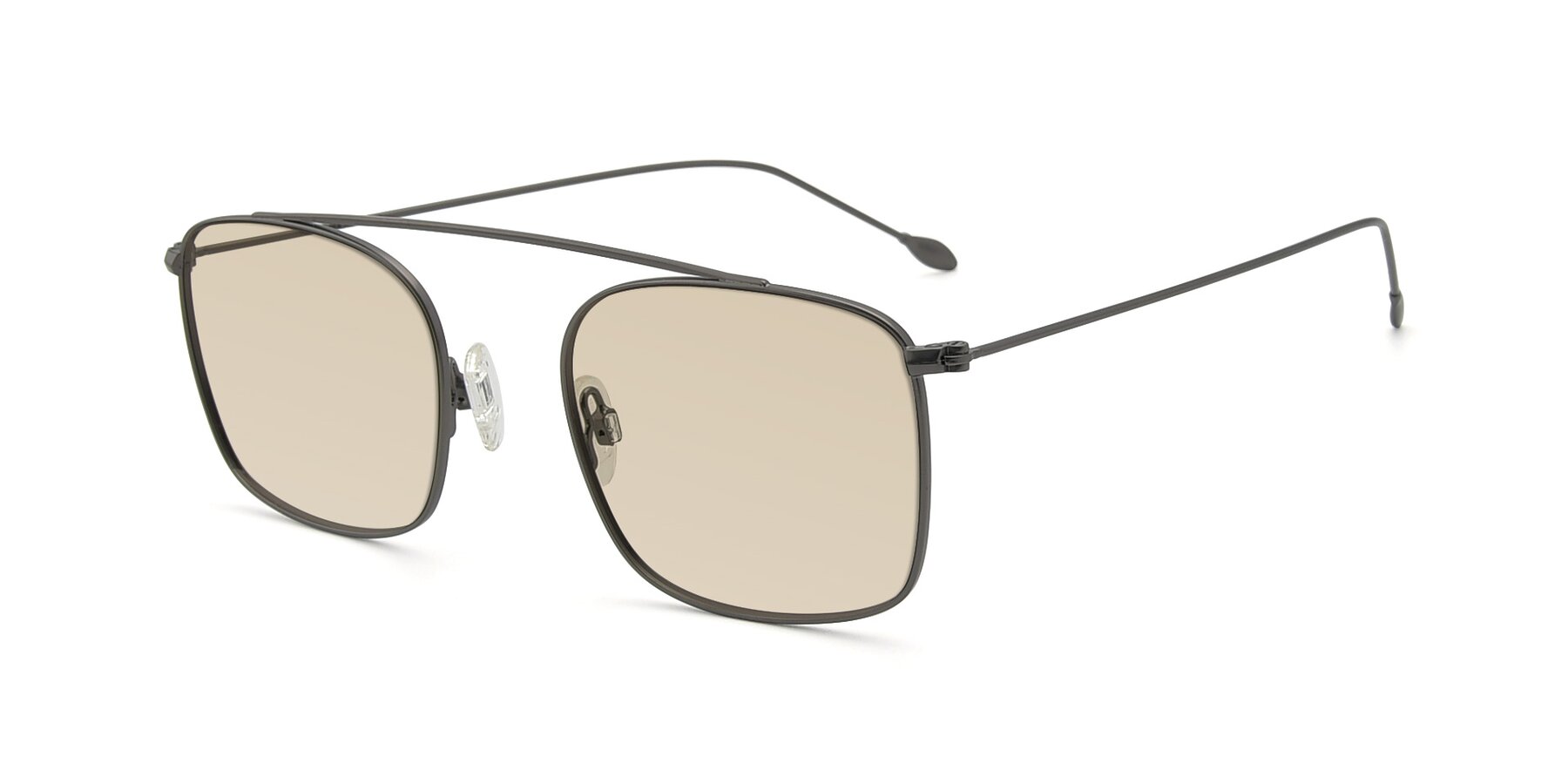 Angle of The Librarian in Gunmetal with Light Brown Tinted Lenses