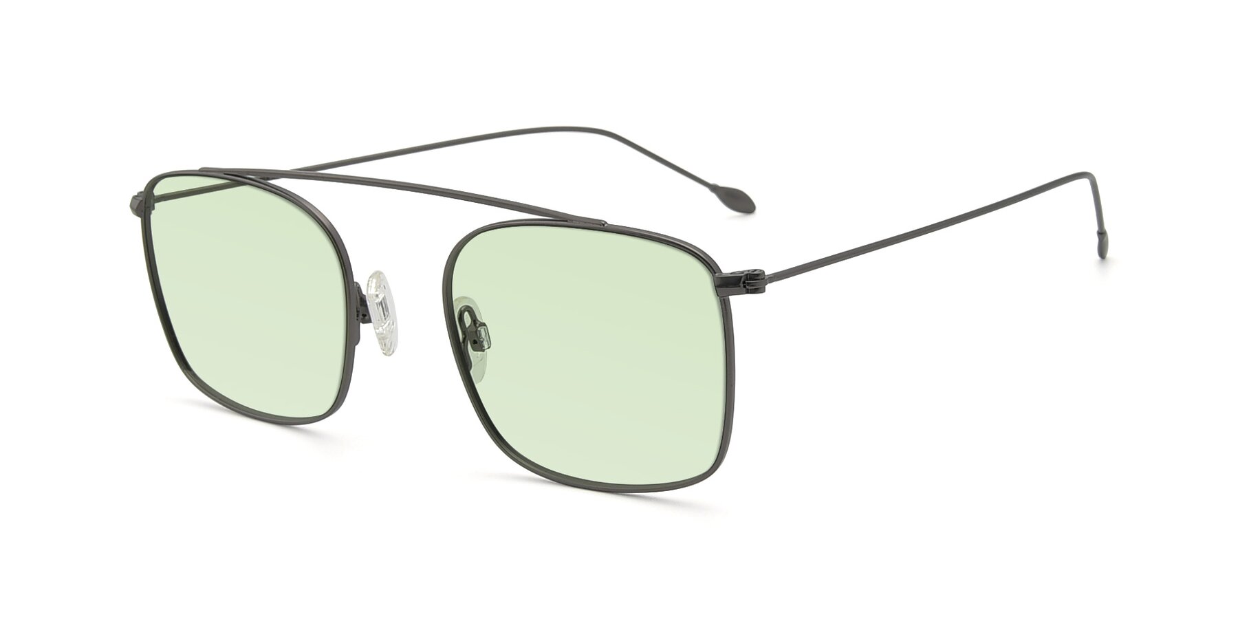 Angle of The Librarian in Gunmetal with Light Green Tinted Lenses