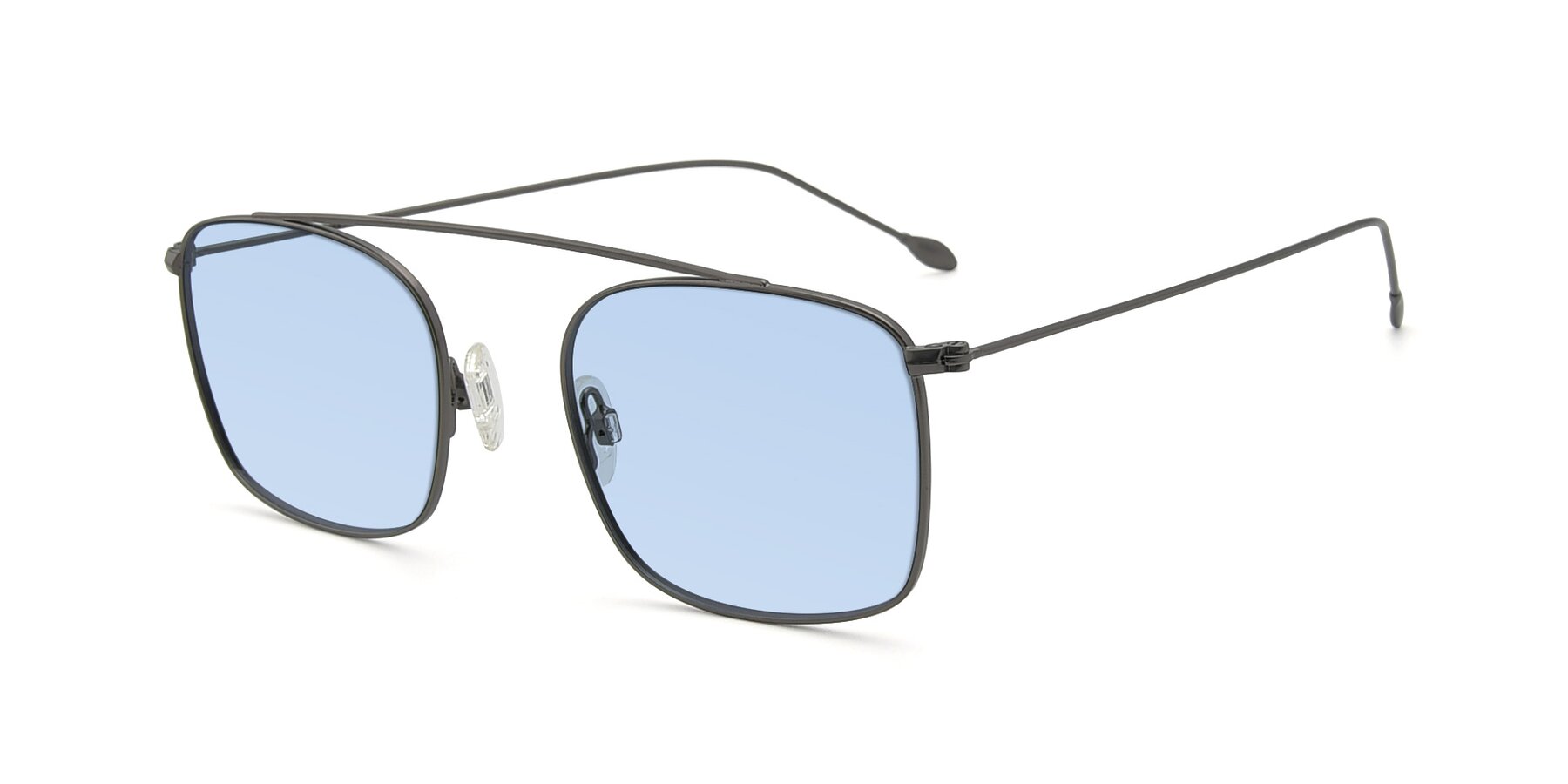 Angle of The Librarian in Gunmetal with Light Blue Tinted Lenses