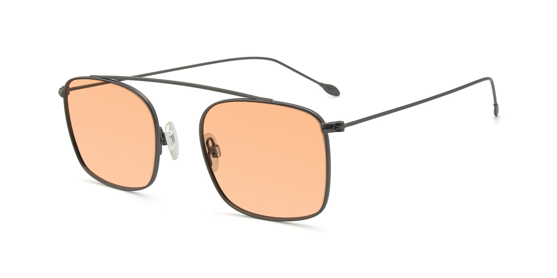 Angle of The Librarian in Gunmetal with Light Orange Tinted Lenses