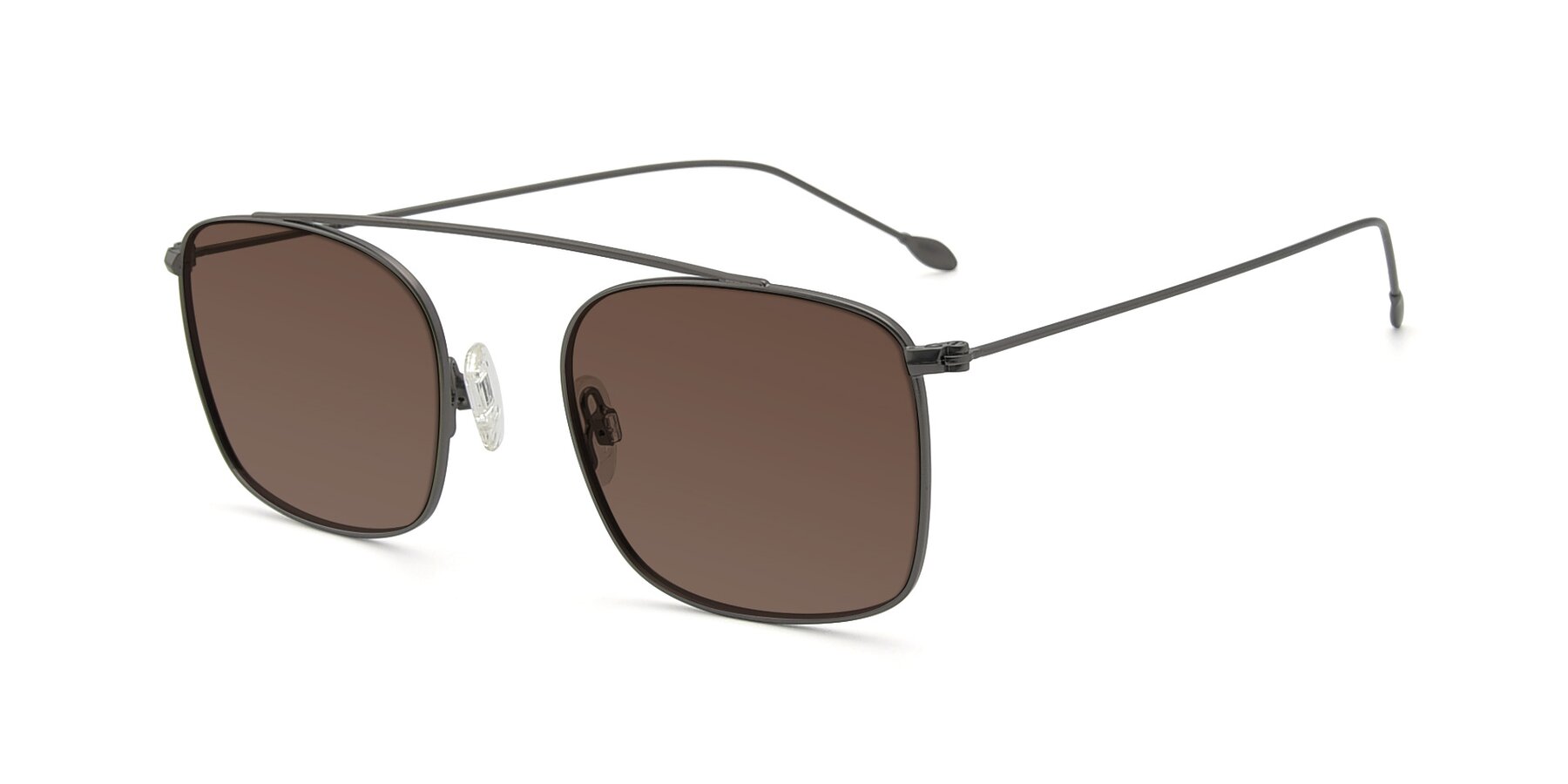 Angle of The Librarian in Gunmetal with Brown Tinted Lenses