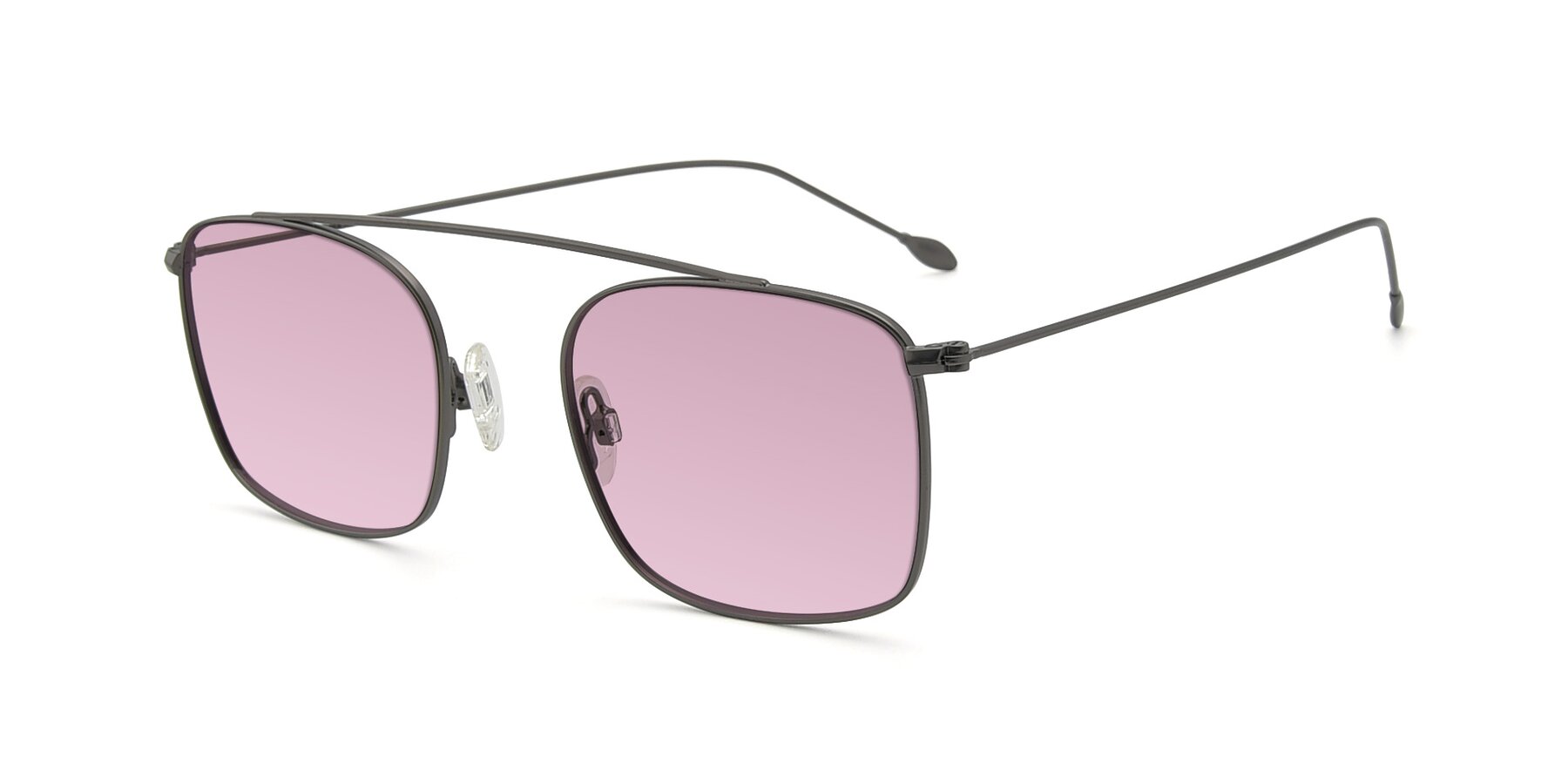 Angle of The Librarian in Gunmetal with Light Wine Tinted Lenses