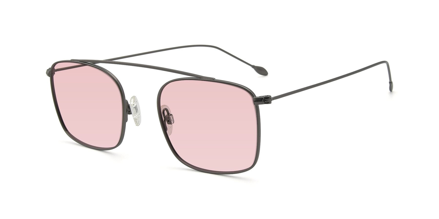 Angle of The Librarian in Gunmetal with Light Garnet Tinted Lenses