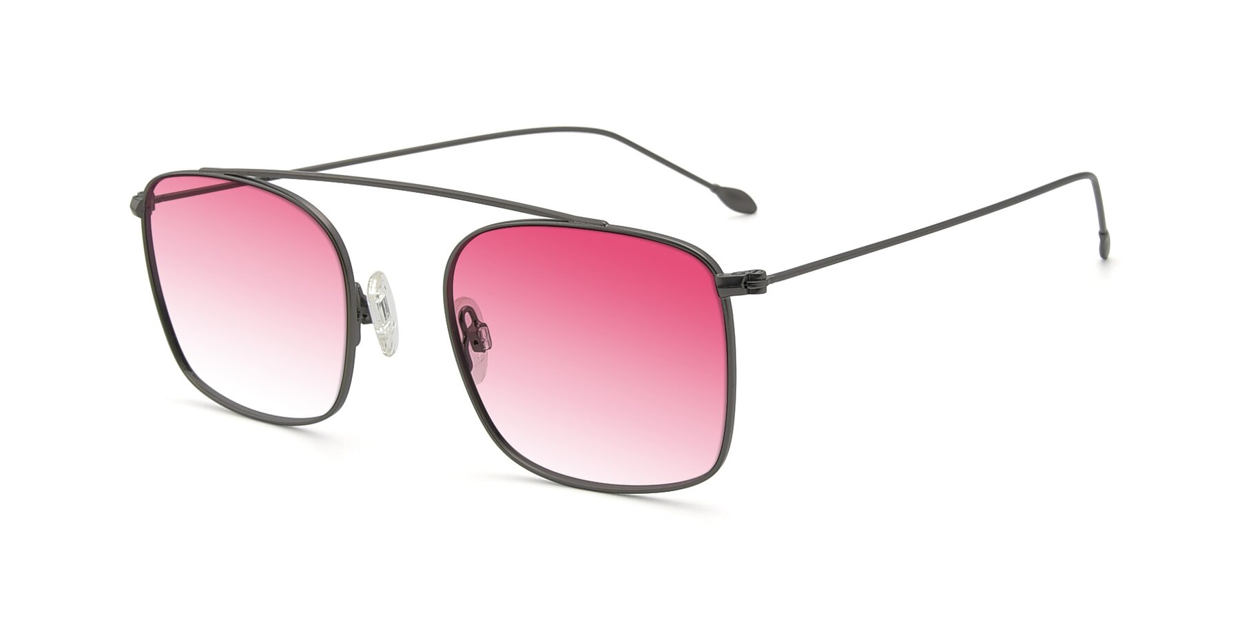 Angle of The Librarian in Gunmetal with Pink Gradient Lenses