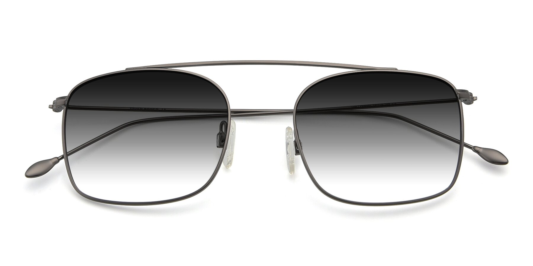 Folded Front of The Librarian in Gunmetal with Gray Gradient Lenses