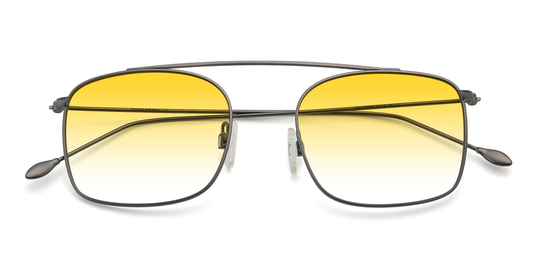 Folded Front of The Librarian in Gunmetal with Yellow Gradient Lenses