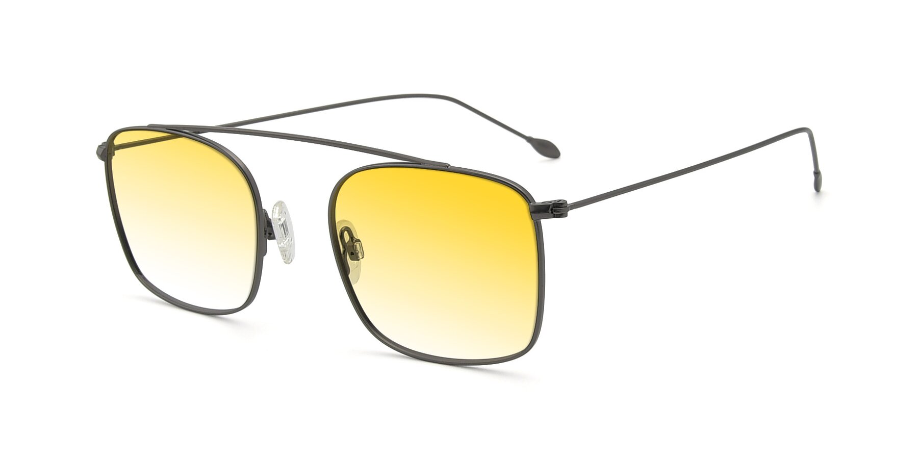 Angle of The Librarian in Gunmetal with Yellow Gradient Lenses