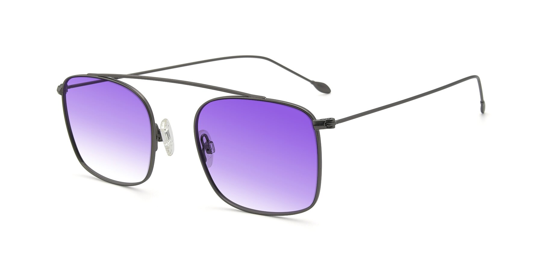 Angle of The Librarian in Gunmetal with Purple Gradient Lenses