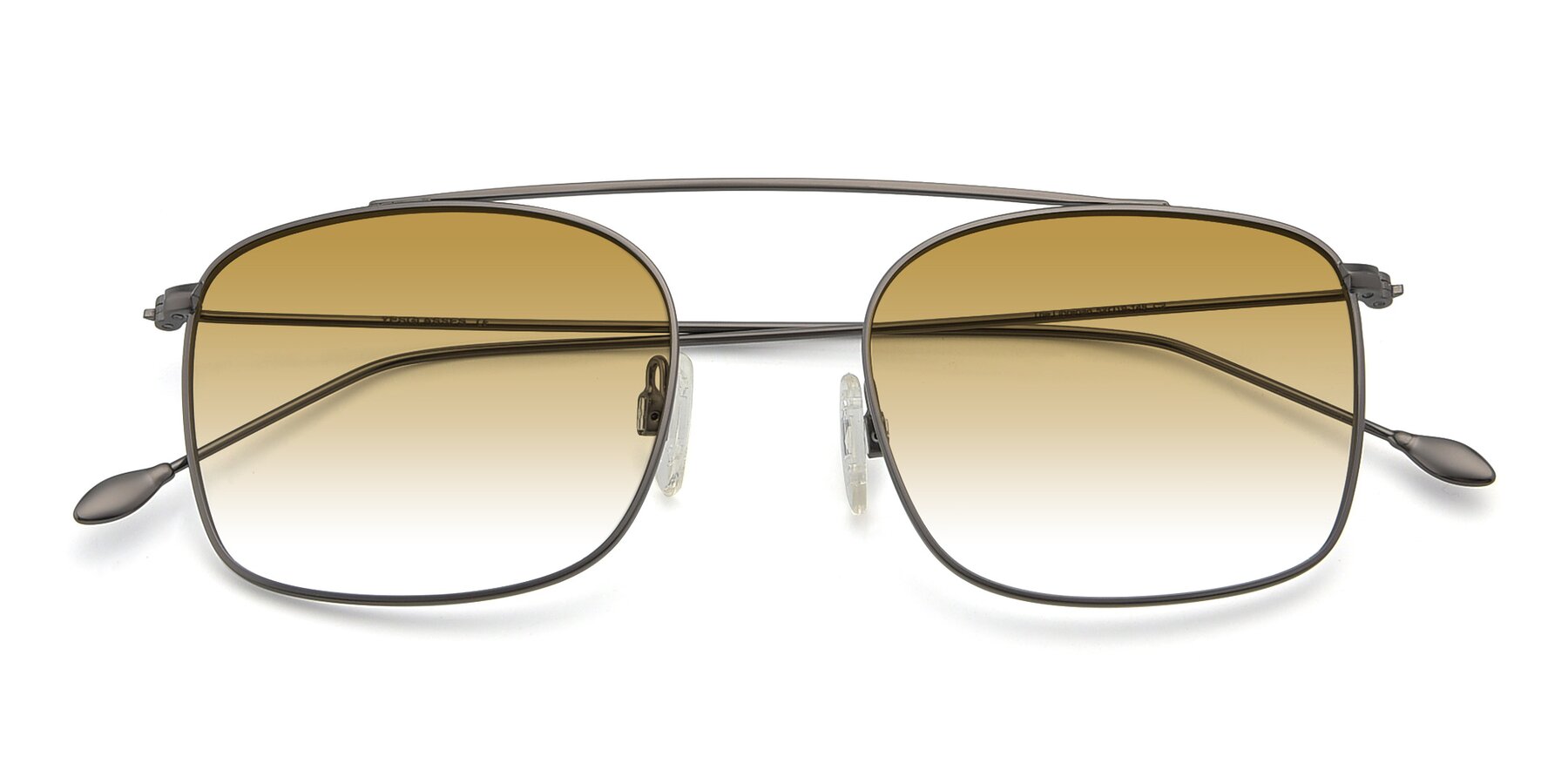 Folded Front of The Librarian in Gunmetal with Champagne Gradient Lenses