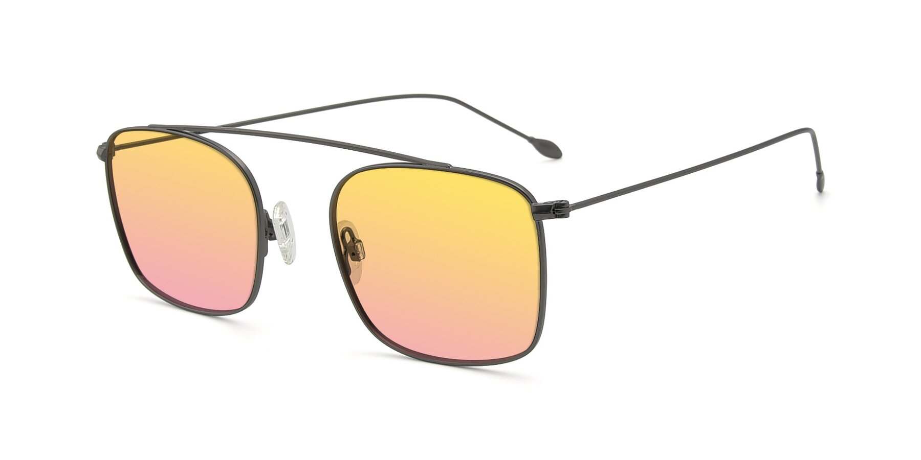 Angle of The Librarian in Gunmetal with Yellow / Pink Gradient Lenses