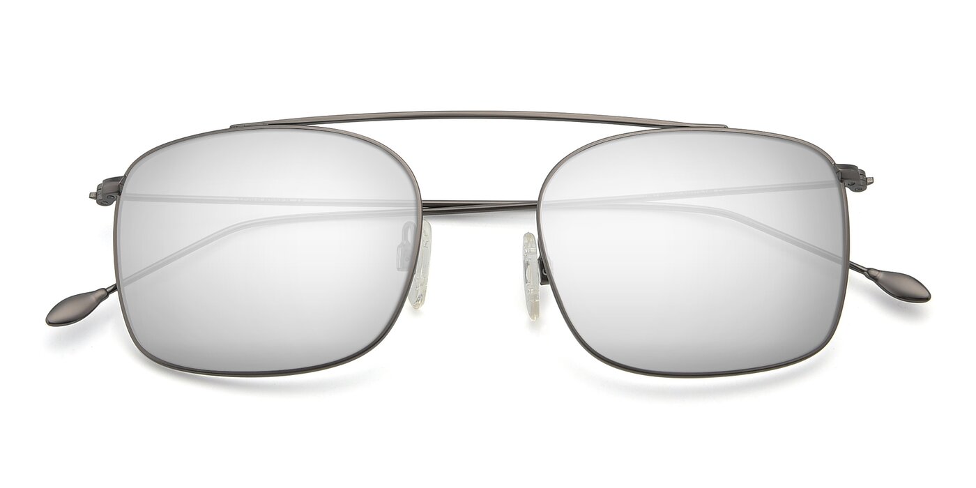 The Librarian - Gunmetal Flash Mirrored Sunglasses