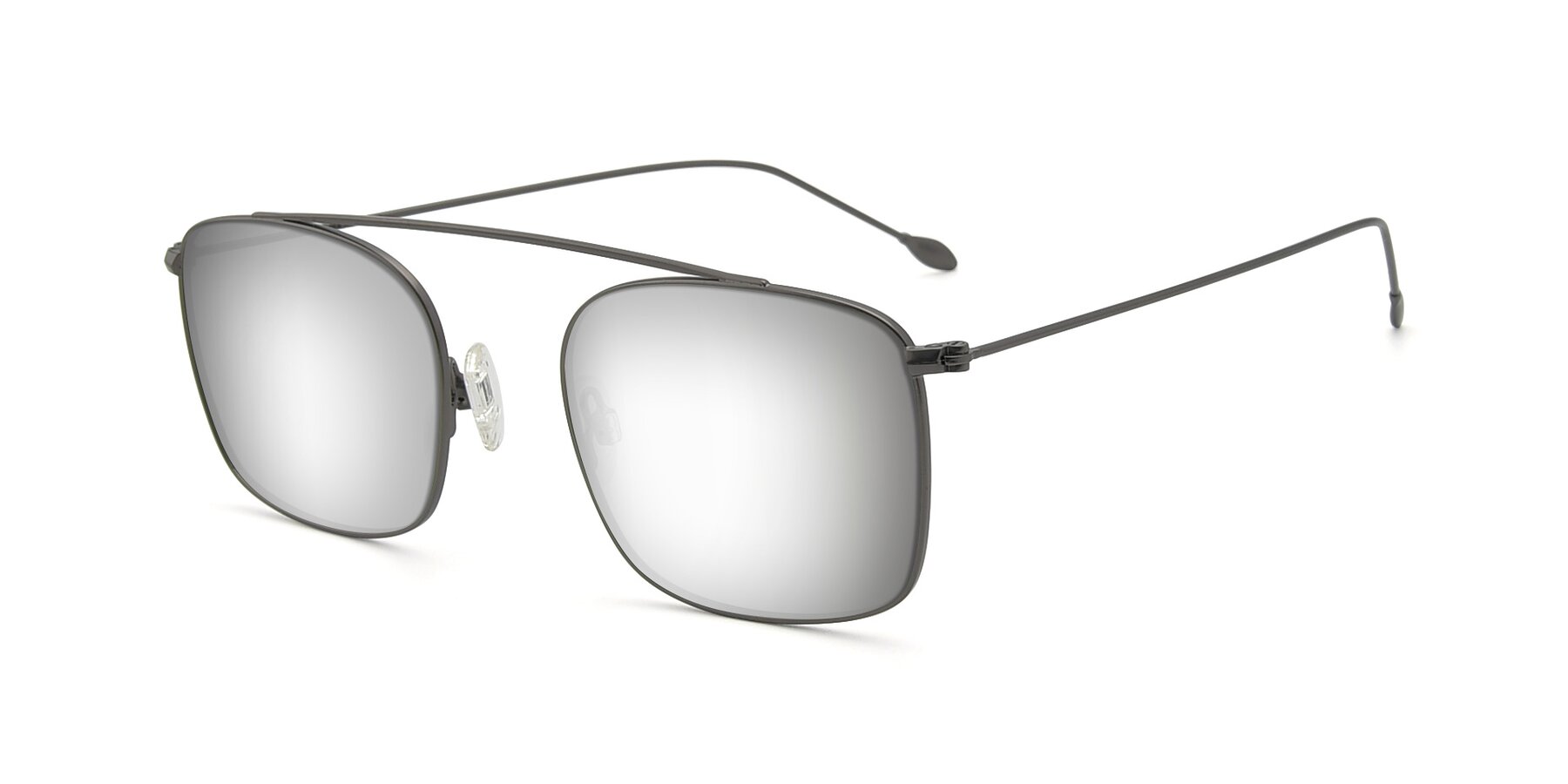 Angle of The Librarian in Gunmetal with Silver Mirrored Lenses