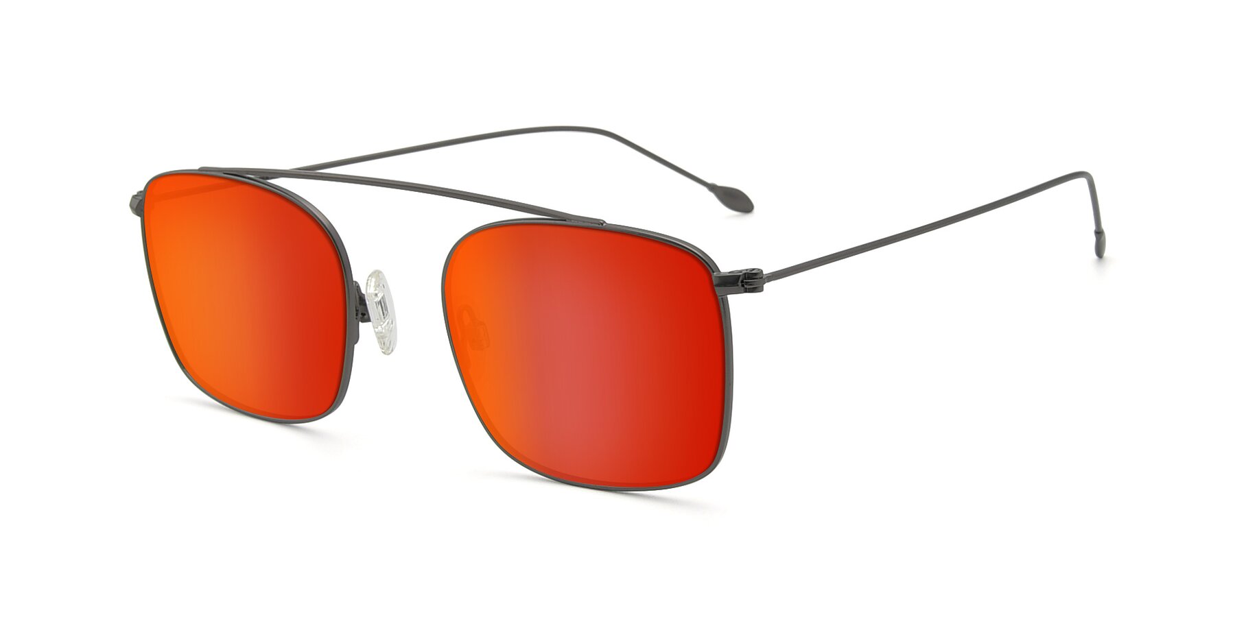 Angle of The Librarian in Gunmetal with Red Gold Mirrored Lenses