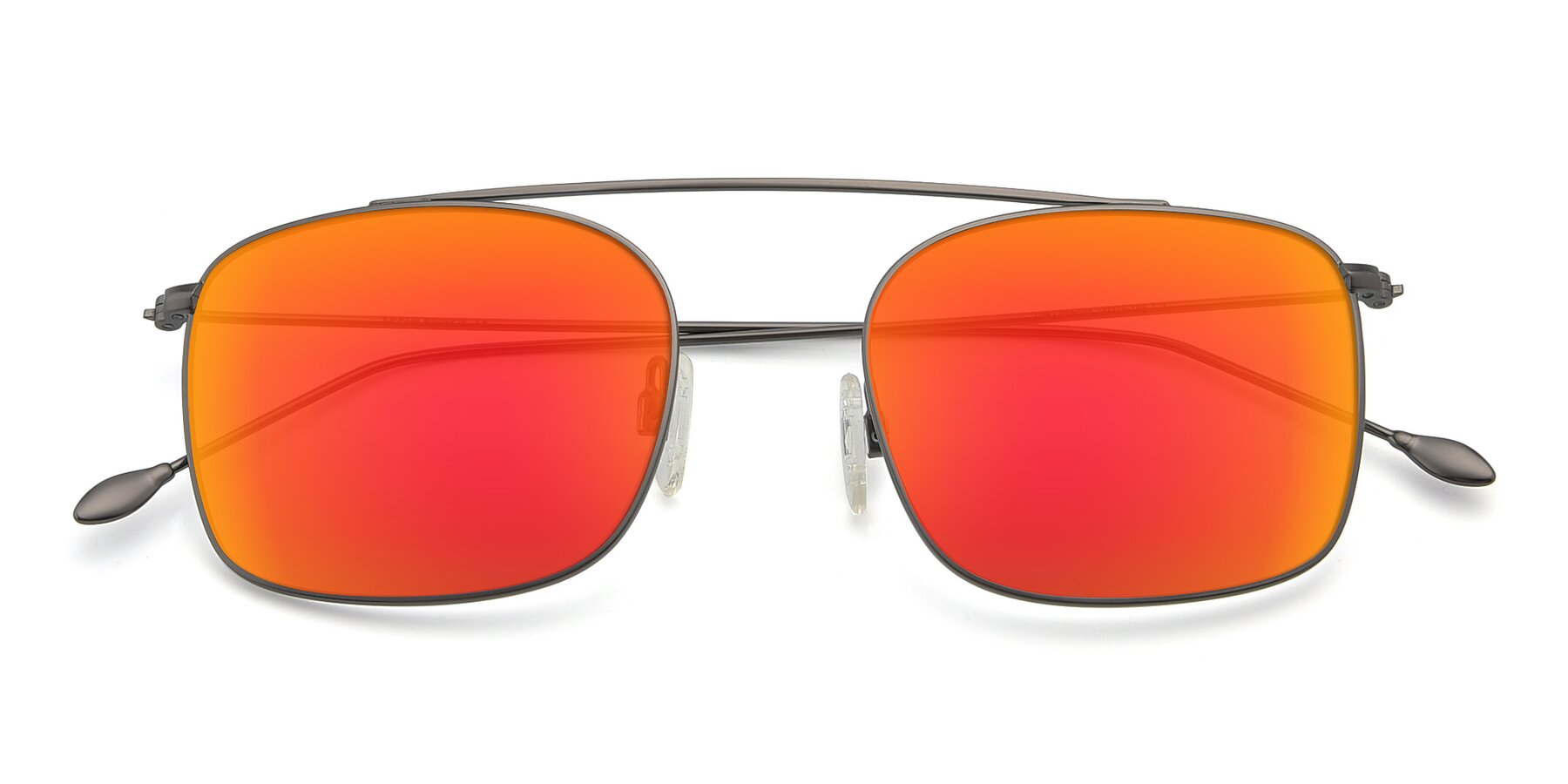 View of The Librarian in Gunmetal with Red Gold Mirrored Lenses