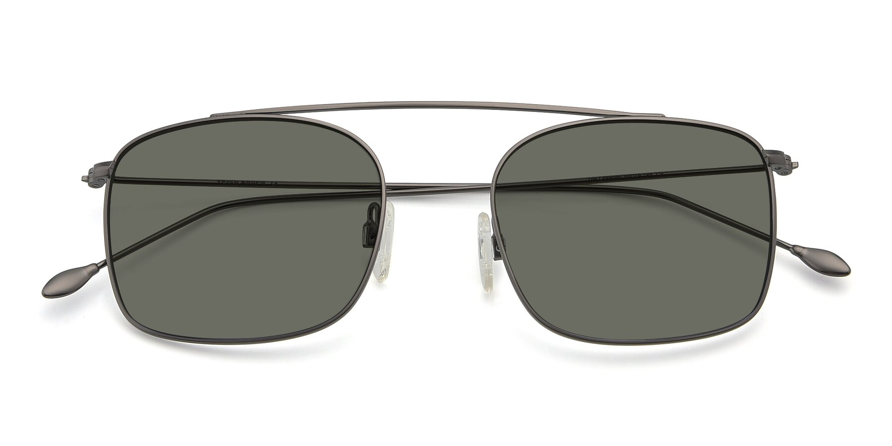 Folded Front of The Librarian in Gunmetal with Gray Polarized Lenses